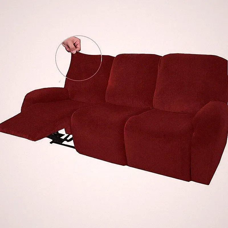 1 2 3 4 Seat Recliner Sofa Covers Velvet Stretch Reclining Couch Slipcovers