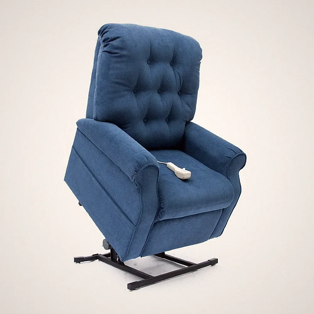 New Navy Blue Easy Comfort LC-200 Power Electric Lift Chair Mega Motion Recliner