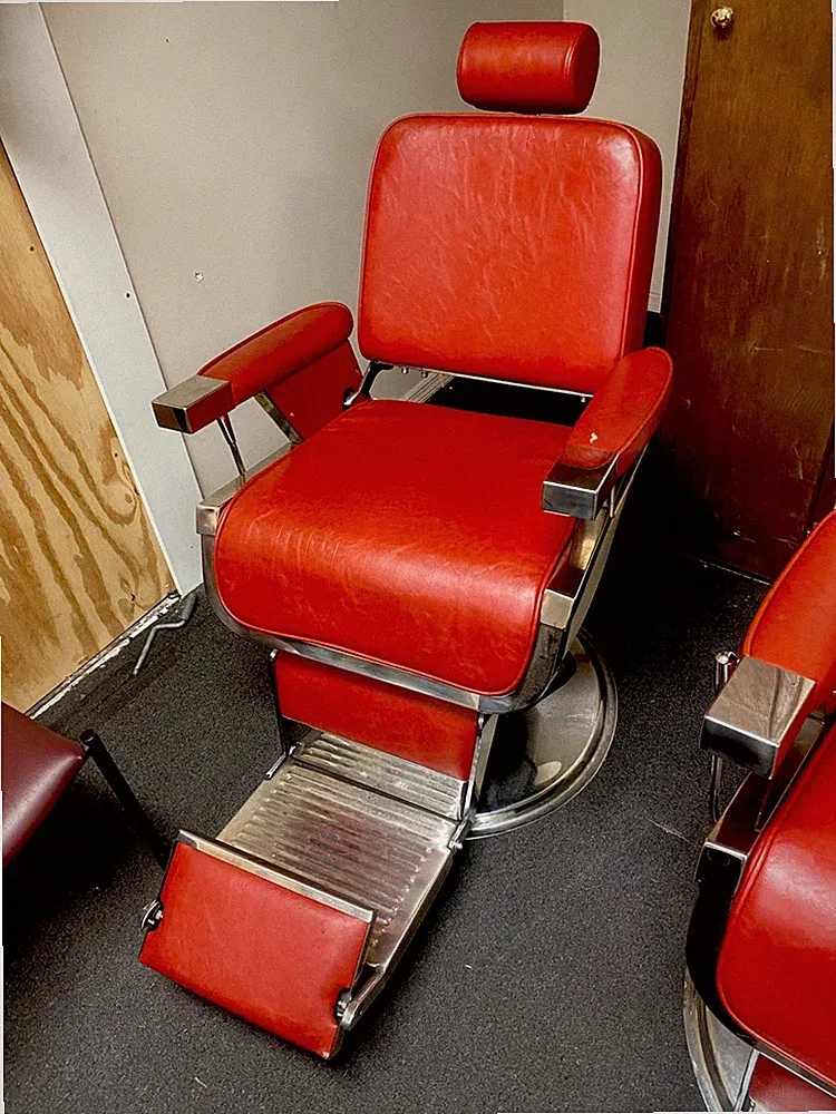 Red Heavy Duty Barber Chair 360 Swivel