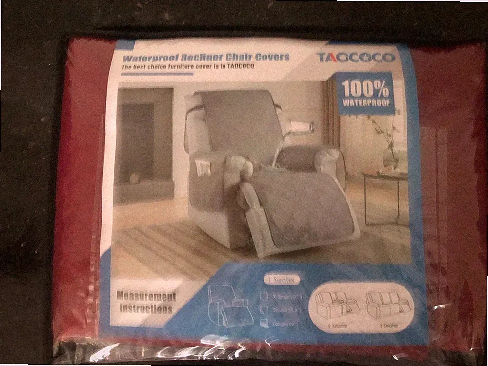 TAOCOCO 100% Waterproof Recliner Cover - Small, Burgandy
