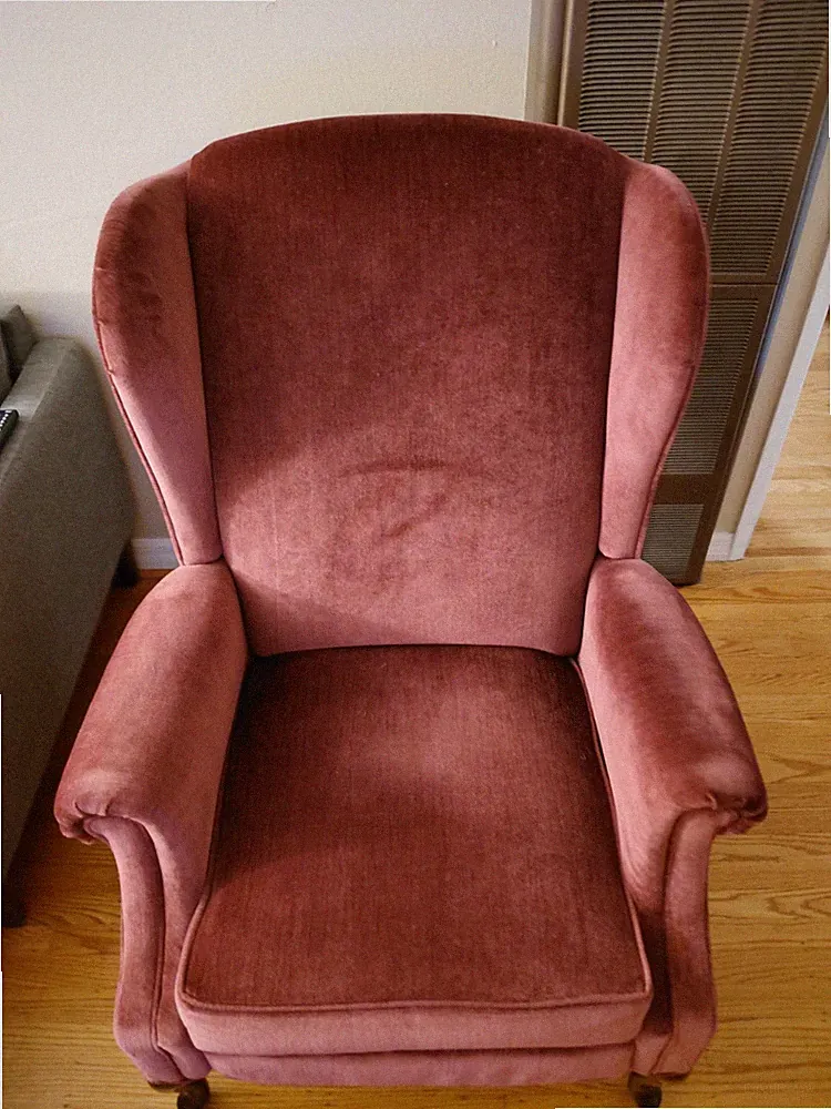 Wide Recliner Chair Vintage Accent Manual Wingback Home Living Room Office Red